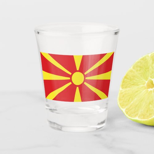 Flag of North Macedonia Shot Glass
