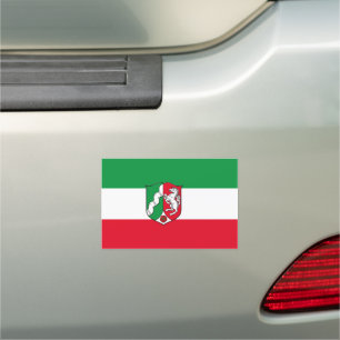 Flag of North-Rhine Westphalia Car Magnet