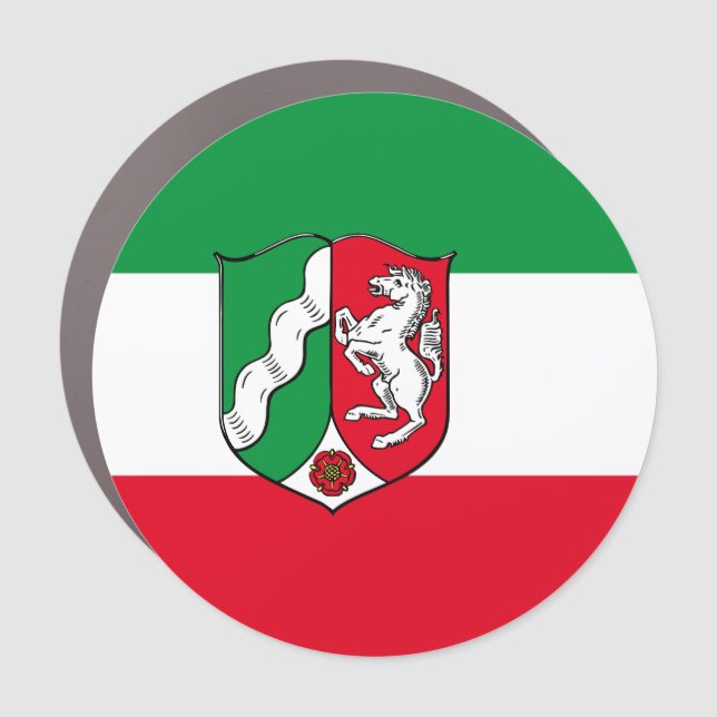Flag of North-Rhine Westphalia Car Magnet (Front)