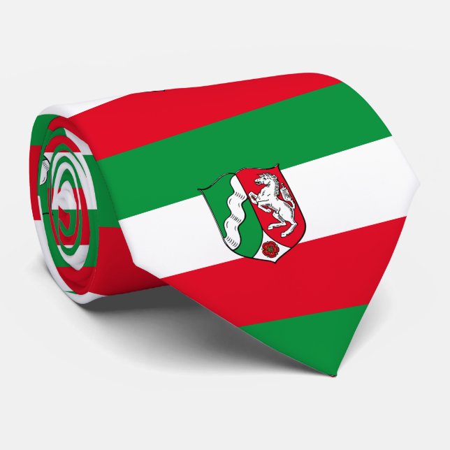 Flag of North-Rhine Westphalia Neck Tie (Rolled)