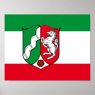 Flag of North-Rhine Westphalia Poster