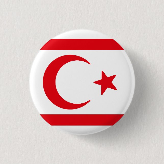 Flag of Northern Cyprus Button (Front)
