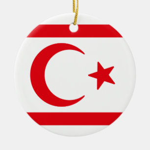 Flag of Northern Cyprus Ceramic Ornament