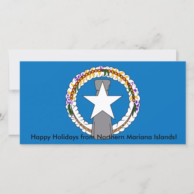 Flag of Northern Mariana Islands Holiday Card (Front)