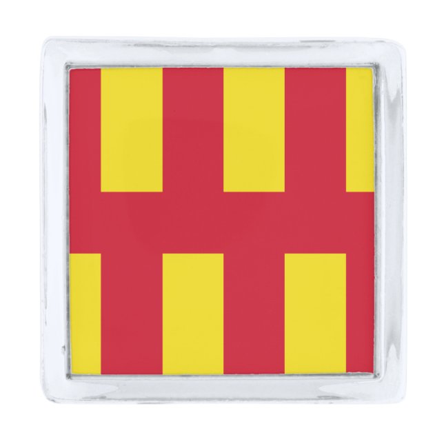 Flag of Northumberland Silver Finish Lapel Pin (Front)