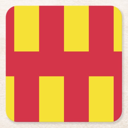 Flag of Northumberland Square Paper Coaster