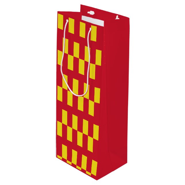 Flag of Northumberland Wine Gift Bag (Front Angled)
