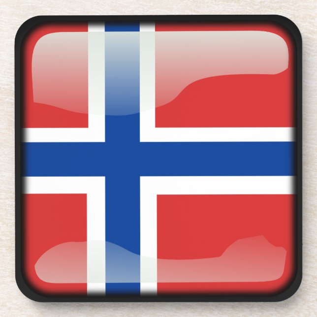 Flag of Norway Beverage Coaster (Front)