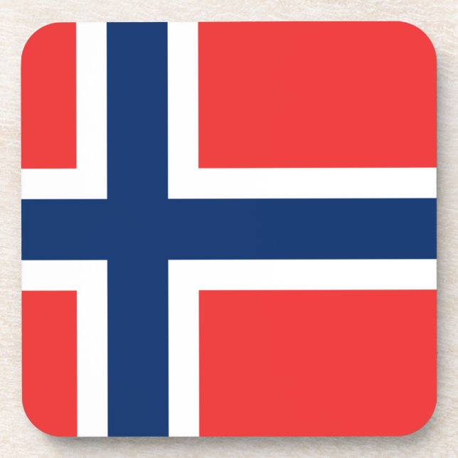 Flag of Norway Beverage Coaster (Front)