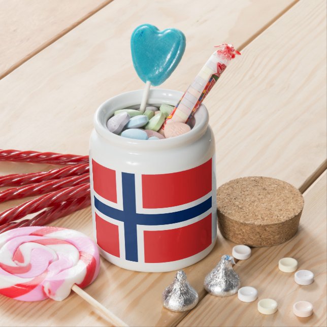 Flag of Norway Candy Jar (In Situ)