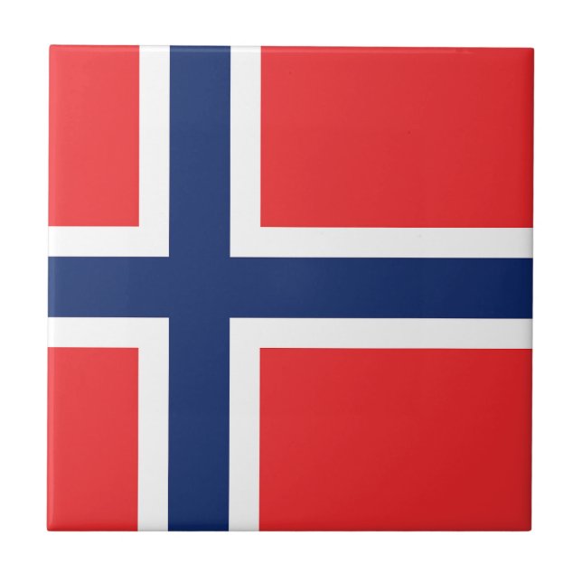 Flag of Norway Ceramic Tile (Front)