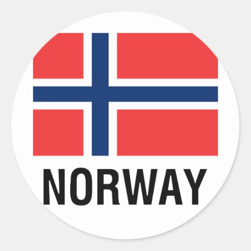 FLAG of NORWAY Classic Round Sticker
