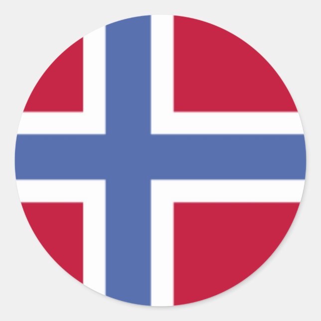 Flag of Norway Classic Round Sticker (Front)