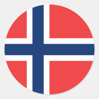 Flag of Norway Classic Round Sticker