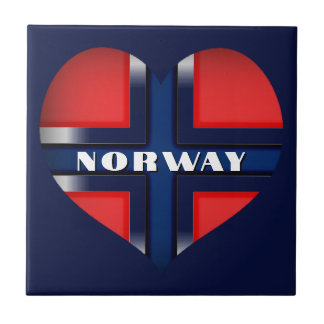 Flag of Norway Cutout Ceramic Tile