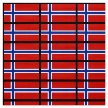 Flag Of Norway Fabric by HappyPlanetShop at Zazzle