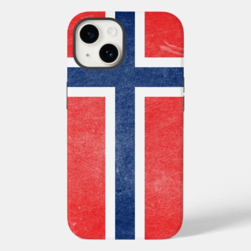 Flag of Norway Grunge Case_Mate iPhone 14 Case