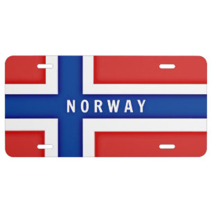 Flag of Norway License Plate