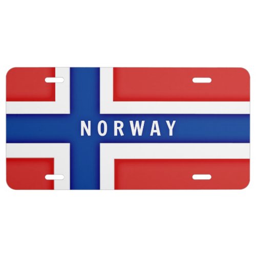 Flag of Norway License Plate