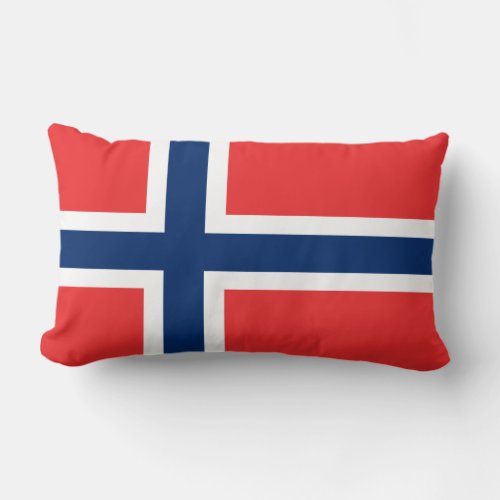 Flag of Norway Lumbar Pillow