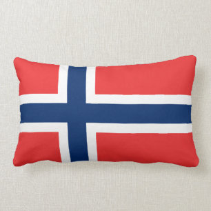 Flag of Norway Lumbar Pillow