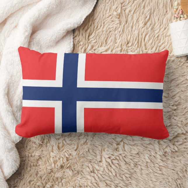 Flag of Norway Lumbar Pillow (Blanket)