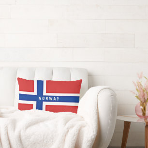 Flag of Norway Lumbar Pillow