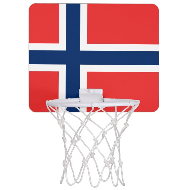 Flag of Norway Mini Basketball Hoop (Front)