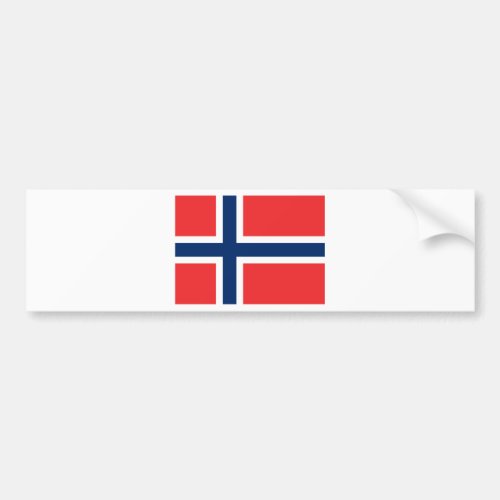 Flag of Norway _ Norges flagg _ Det norske flagget Bumper Sticker