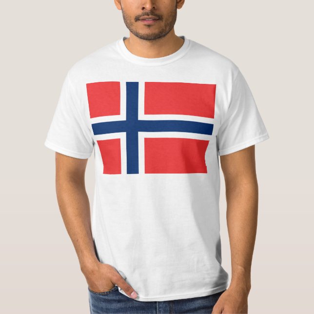 Flag of Norway - Norges flagg - Det norske flagget T-Shirt (Front)
