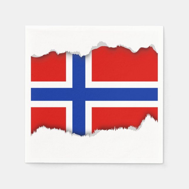 Flag of Norway Paper Napkins (Front)