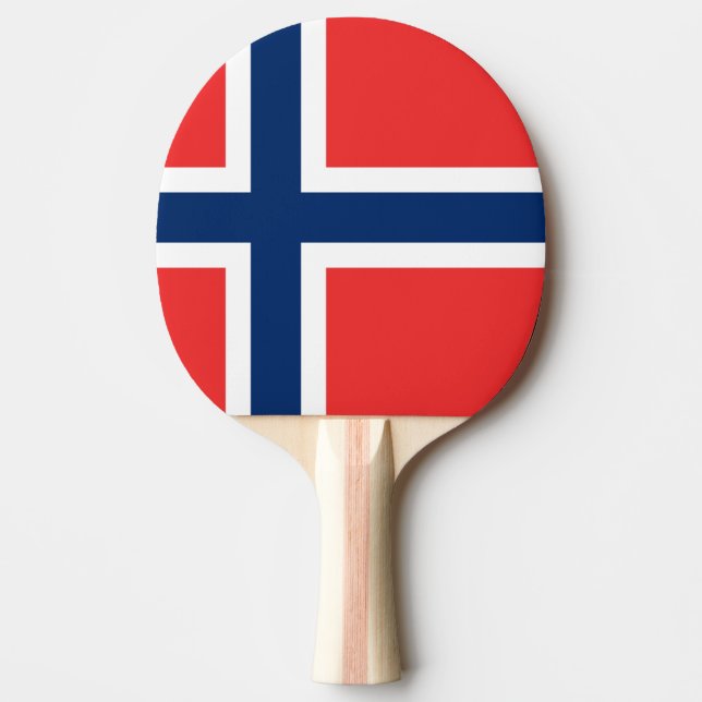 Flag of Norway Ping-Pong Paddle (Front)
