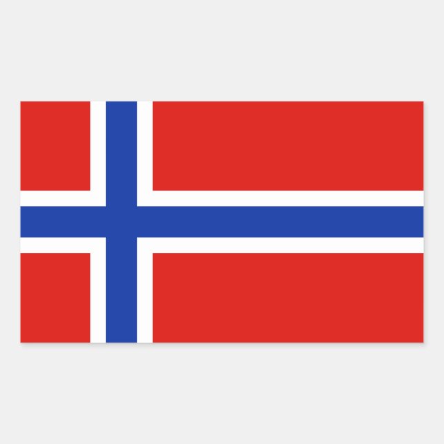 Flag of Norway Rectangular Sticker (Front)