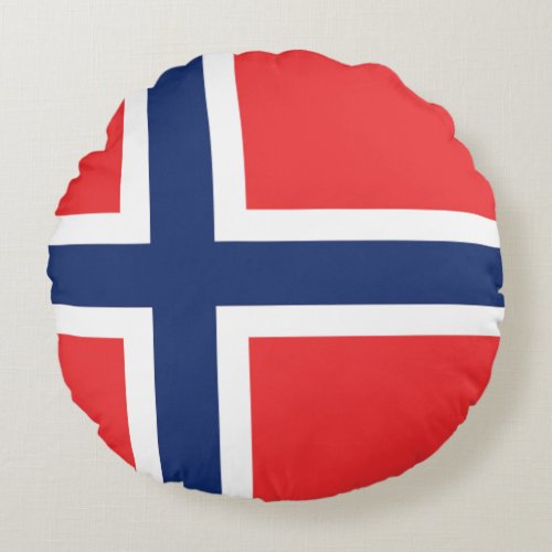 Flag of Norway Round Pillow