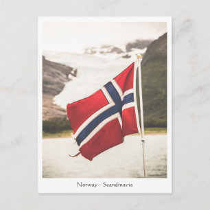 Flag of Norway Scandinavia Photo Postcard