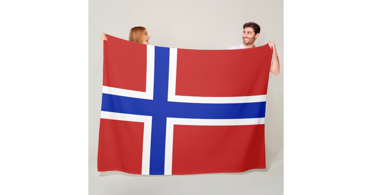 Flag of Norway Scandinavian large Fleece Blanket Zazzle