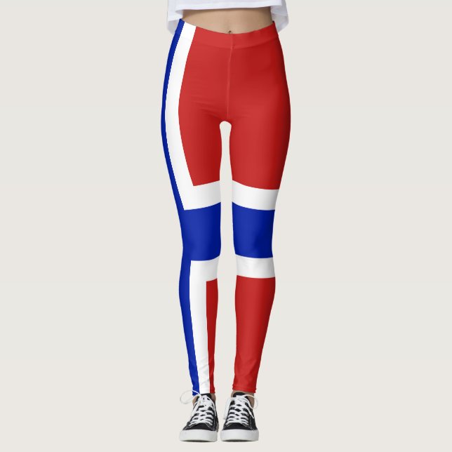 Flag of Norway Scandinavian Leggings (Front)