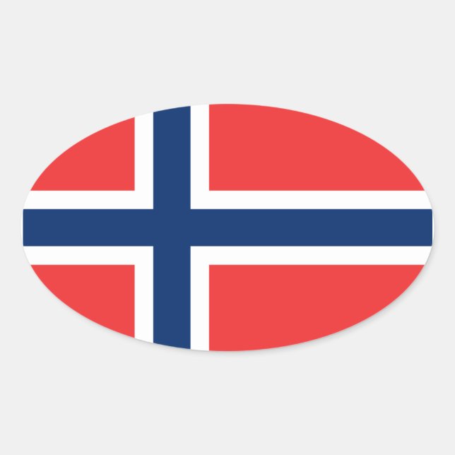 Flag of Norway Sticker (Oval) (Front)