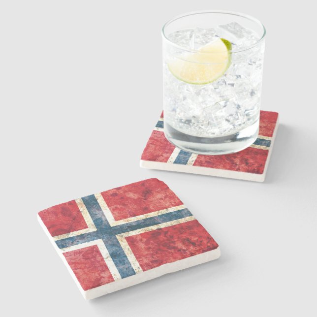 Flag of Norway Stone Coaster (Side)