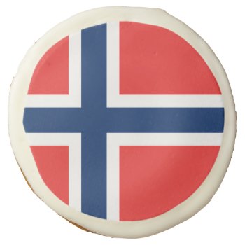 Flag Of Norway Sugar Cookie by Alleycatshirts at Zazzle