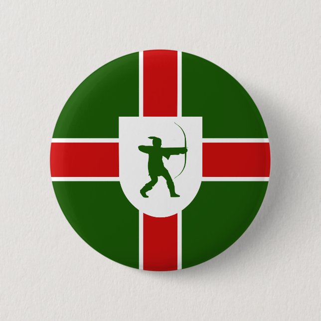 Flag of Nottinghamshire Button (Front)
