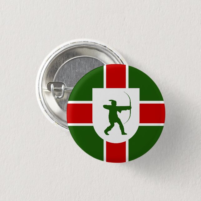 Flag of Nottinghamshire Button (Front & Back)