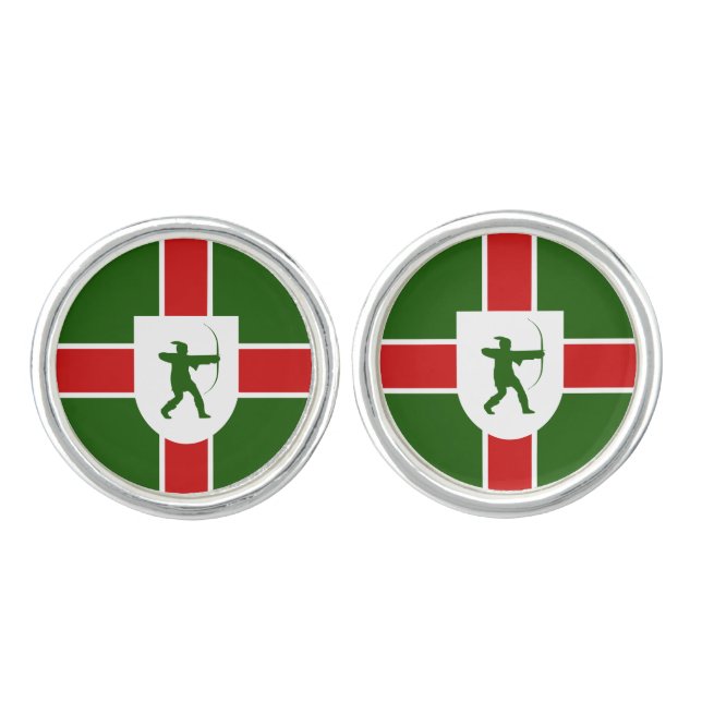 Flag of Nottinghamshire Cufflinks (Front)