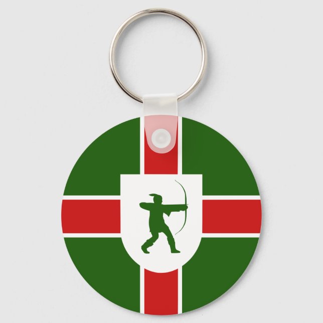 Flag of Nottinghamshire Keychain (Back)