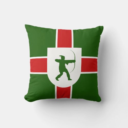 Flag of Nottinghamshire Throw Pillow