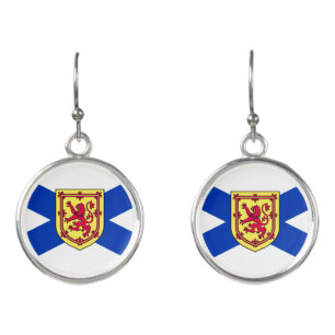 Flag of Nova Scotia, Canada Earrings