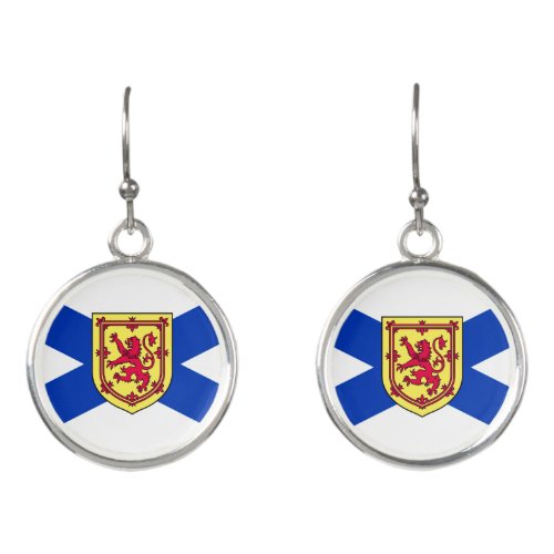 Flag of Nova Scotia Canada Earrings