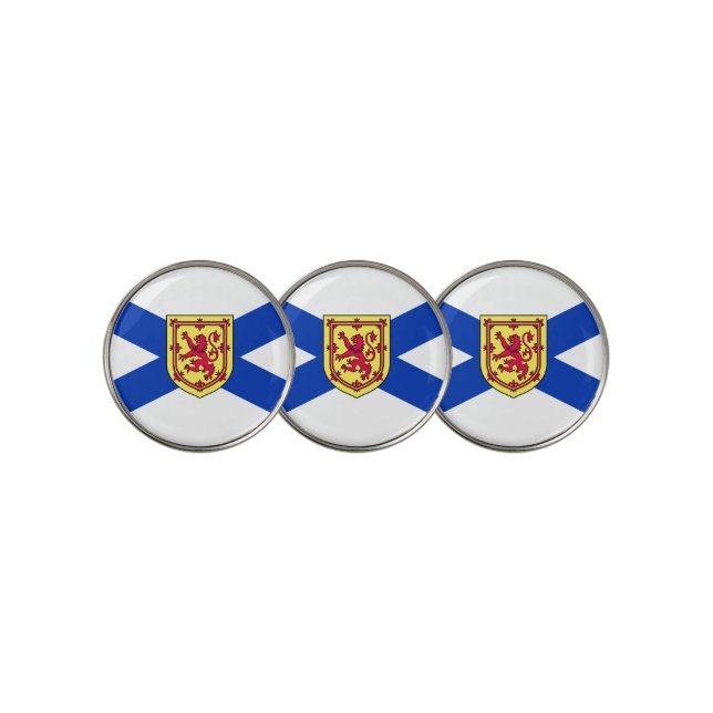Flag of Nova Scotia, Canada Golf Ball Marker (3 Up)