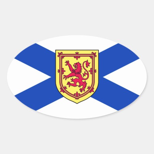 Flag of Nova Scotia Canada Oval Sticker
