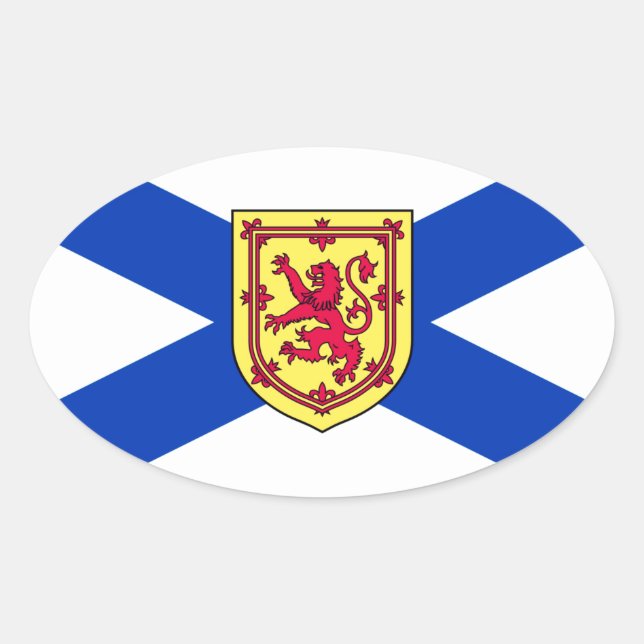 Flag of Nova Scotia, Canada Oval Sticker (Front)